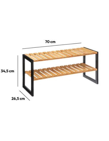 SCARPIERA 167879 BAMBOO 70X26X35CM 2 PIANI su Shop in Casa
