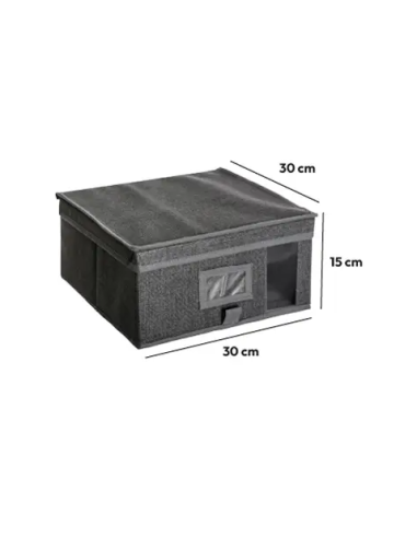 PORTAOGGETTI 138894C 30X30X15CM GRIGIO su Shop in Casa