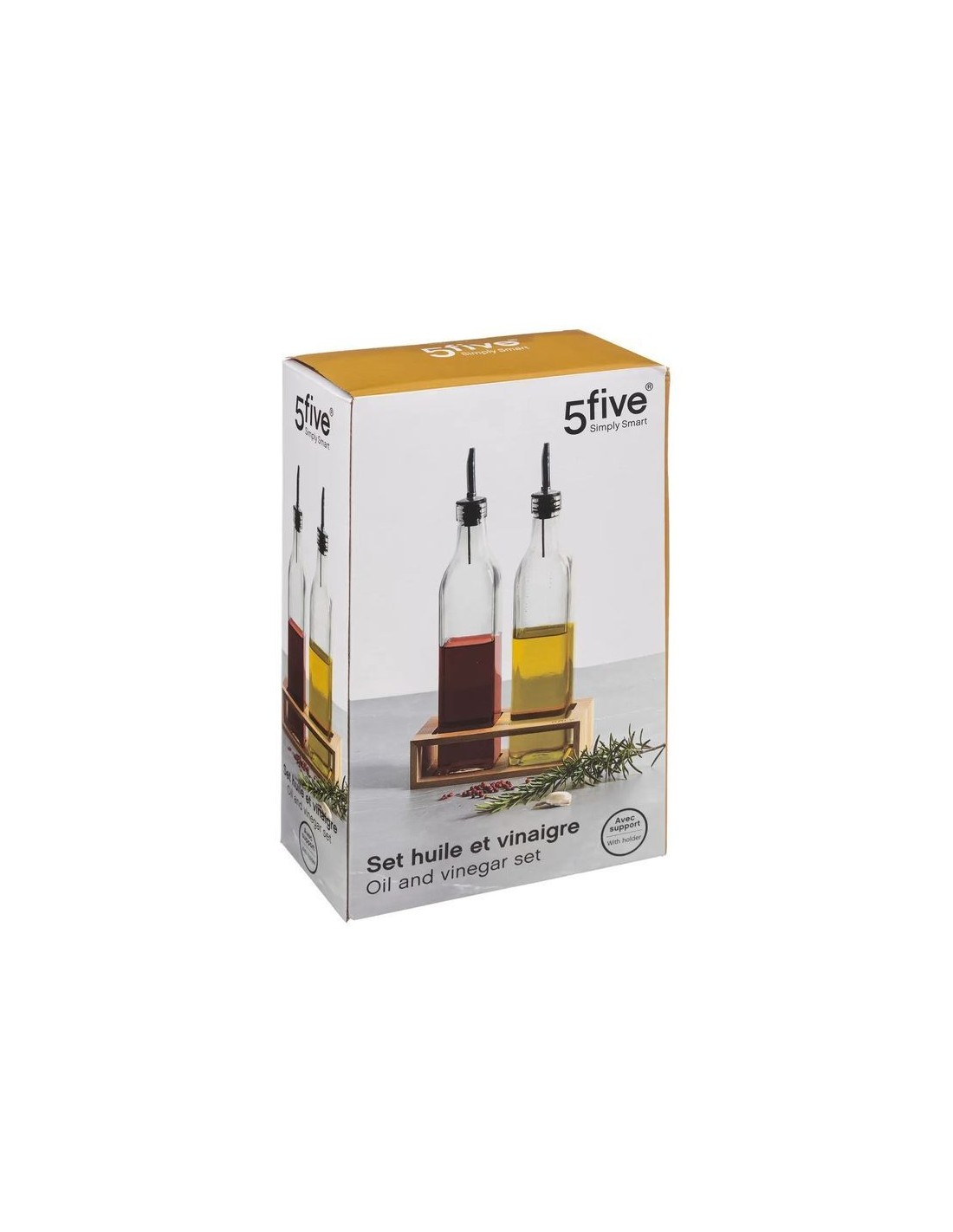 SET 2 BOTTIGLIE 181823 OLIO/ACETO CON VASSOIO su Shop in Casa