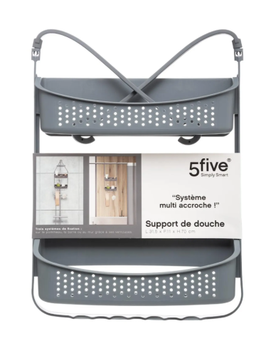 MENSOLA 160922B DOCCIA 2P FLESSIBILE GRIGIO su Shop in Casa