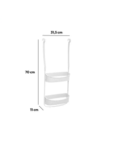 ACCESSORI VASCA E DOCCIA: vendita online MENSOLA 160922A DOCCIA 2P FLESSIBILE BIANCA in offerta 2