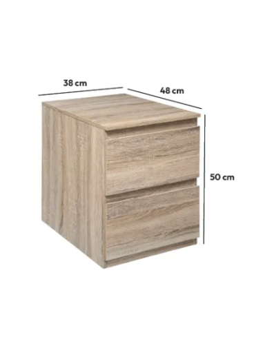 CASSETTIERA 2 CASSETTI 38X48X50CM su Shop in Casa