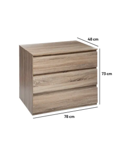 MOBILETTI E CONSOLE: vendita online CASSETTIERA 3 CASSETTI 78X48X73CM in offerta 2