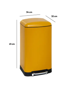 PATTUMIERE: vendita online PATTUMIERA METALLO 30LT GIALLO in offerta 2