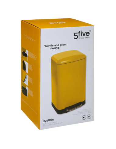 PATTUMIERA METALLO 30LT GIALLO su Shop in Casa