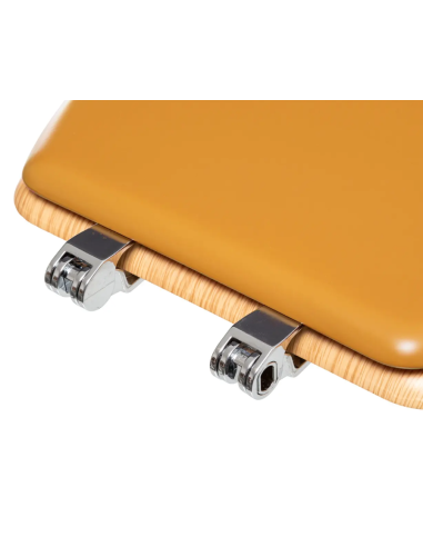 SEDILE WC LEGNO CON COPERCHIO GIALLO 36X47CM su Shop in Casa