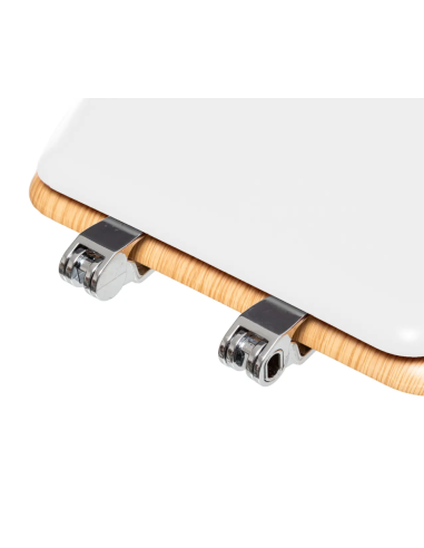 SEDILE WC LEGNO CON COPERCHIO BIANCO 36X47CM su Shop in Casa