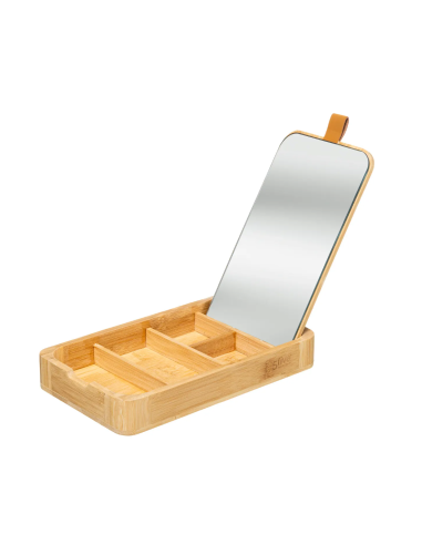 PORTAGIOIE BAMBOO CON SPECCHIO 24X3X14CM su Shop in Casa