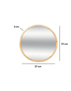 SPECCHIO BAMBOO/VETRO D57CM su Shop in Casa