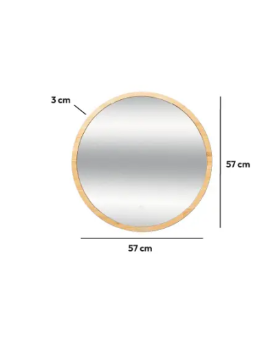 SPECCHIO BAMBOO/VETRO D57CM su Shop in Casa
