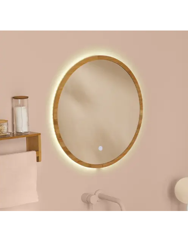 SPECCHIO BAMBOO/VETRO D57CM su Shop in Casa