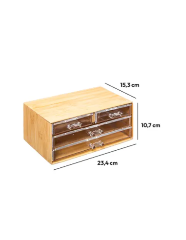 PORTAGIOIE 4 CASSETTI 23X11X15CM su Shop in Casa