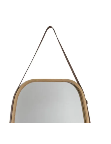 SPECCHIO CON APPENDINO VETRO/BAMBOO 43X77CM su Shop in Casa