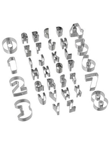 SET 35 TAGLIABISCOTTI 189491 LETTERE/NUMERI su Shop in Casa