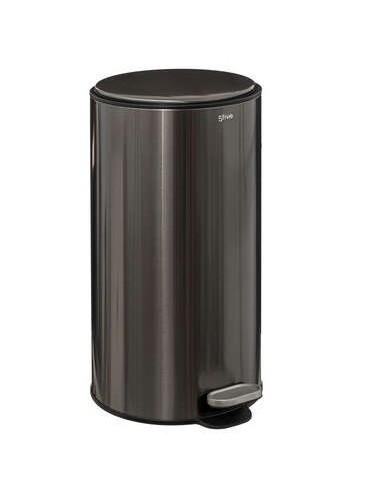 PATTUMIERA PEDALE 164753G INOX 30LT NERO su Shop in Casa