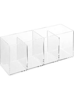 5five Organizer Selena 4 scomparti trasparente – Da scrivania | Shopincasa
