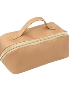 Trousse da toilette effetto pelle beige – Elegante e compatta | Shopincasa