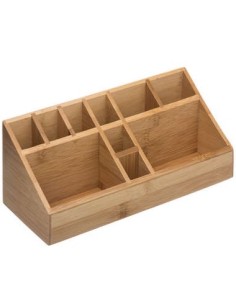 PORTAOGGETTI 150734 BAMBOO 23X9X9CM 10 SCOMPARTI su Shop in Casa