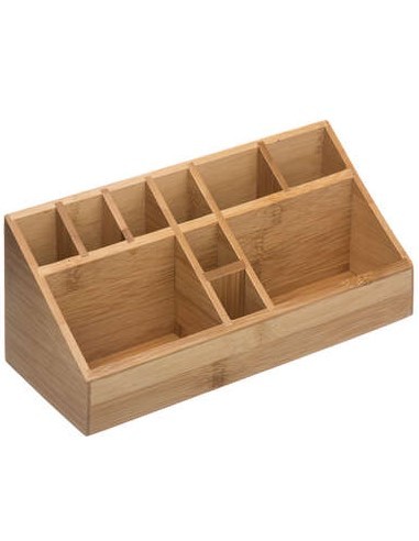PORTAOGGETTI 150734 BAMBOO 23X9X9CM 10 SCOMPARTI su Shop in Casa