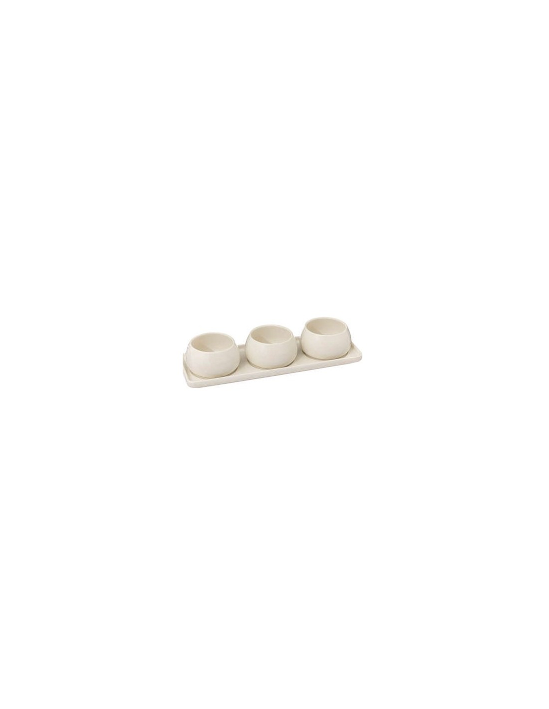 SET APERITIVO 194182 NORA 4PZ CERAMICA BIANCO su Shop in Casa
