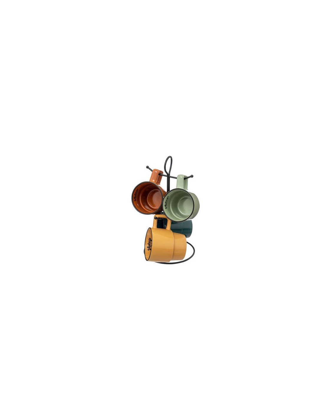 Rack 4 mug "Be Vintage" 25 cl multicolore | shopincasa.it