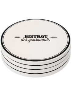 SET 4 SOTTOBICCHIERI 196392 BISTROT 10CM CERAMICA su Shop in Casa