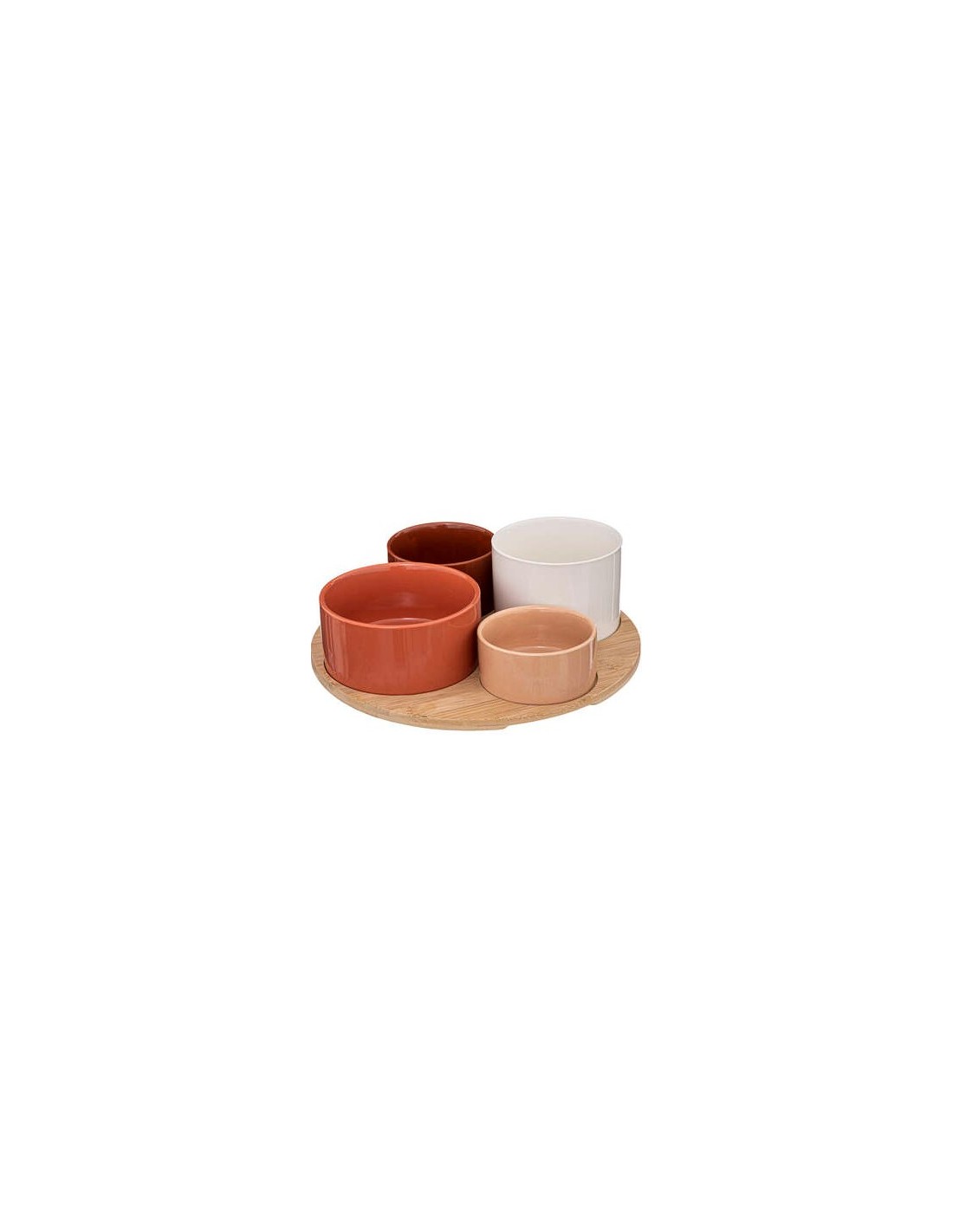 Set aperitivo Alicante 5 pezzi bambù e stoneware | shopincasa.it