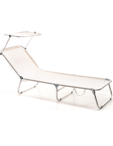 SDRAIO E LETTINI SPIAGGIA: vendita online BRANDINA TAHITI BIANCA CON TETTUCCIO in offerta