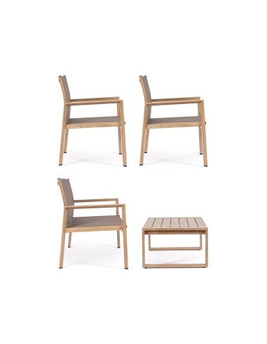 SALOTTINI: vendita online Set 4 Pezzi Salotto Kallen Bizzotto, Struttura in Alluminio, Seduta in Textilene, Design Moderno in...