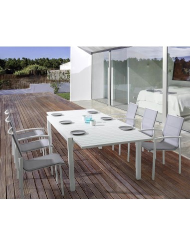 TAVOLI: vendita online Tavolo Allungabile Pelagius Bizzotto, Alluminio Verniciato, Pedini Regolabili, 83-166 cm in offerta