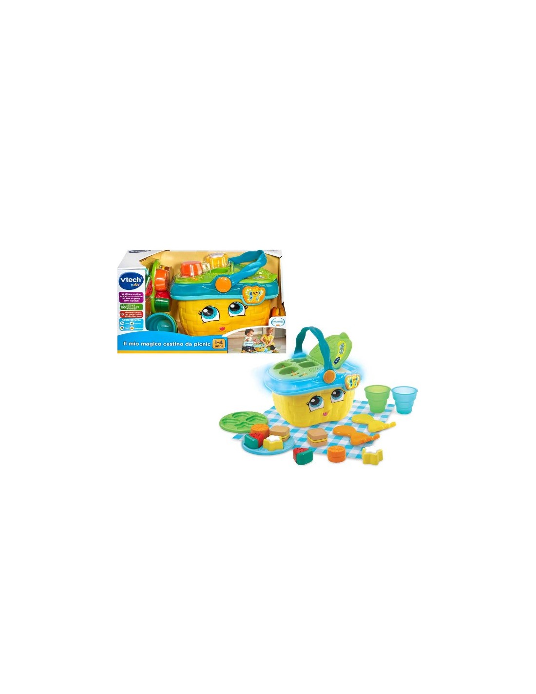 VTech Il Mio Magico Cestino da Picnic - Gioco Educativo Bambini 1-4 Anni | shopincasa.it