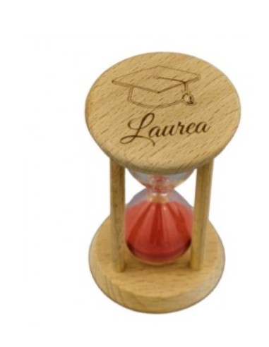 CLESSIDRA ROSSA LEGNO LAUREA PICCOLA su Shop in Casa
