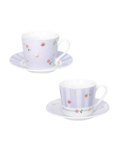 51140 SET 2PZ TAZZINA CAFFE POLLINE LILLA