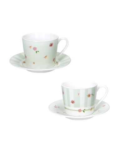 51142 SET 2PZ TAZZINA CAFFE POLLINE VERDE