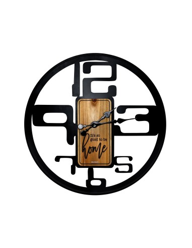 Brandani Orologio Industrial Home in Metallo e Legno Ø 60 cm | shopincasa.it