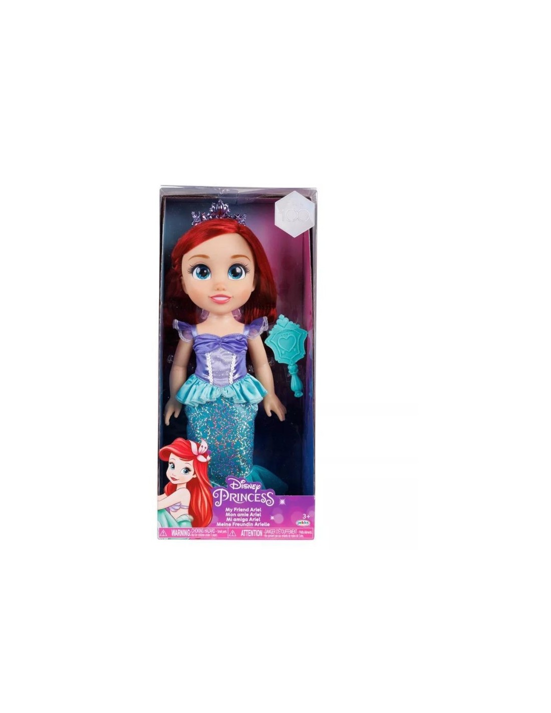 GIOCATTOLO PUBBLICIZZATO: vendita online Disney Princess bambola 38 cm Ariel, abiti glitterati, tiara scintillante, occhi bri...