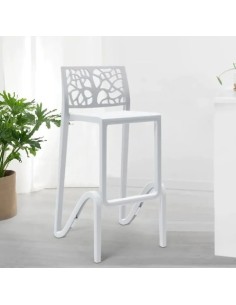 SGABELLO ZEFIRO BIANCO 75CM su Shop in Casa