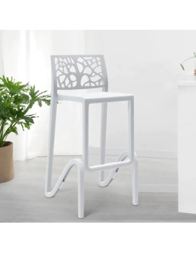 SGABELLO ZEFIRO BIANCO 75CM su Shop in Casa