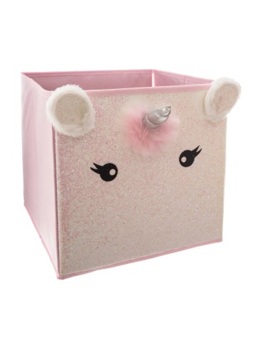 SCATOLA PORTAOGGETTI 158714 UNICORNO 29X29X29CM su Shop in Casa