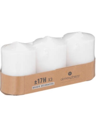 CONF 3 CANDELE 145063 BIANCHE 110GR su Shop in Casa