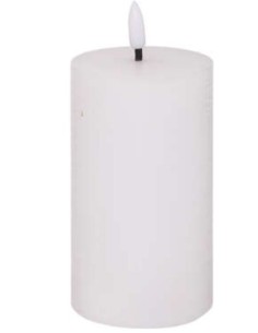 CANDELE: vendita online Candela tonda a LED Molia H15 cm bianco – Atmosphera in offerta