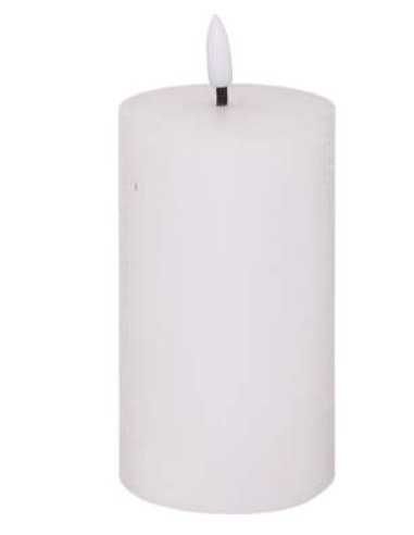 Candela tonda a LED Molia bianca H15 cm | shopincasa.it