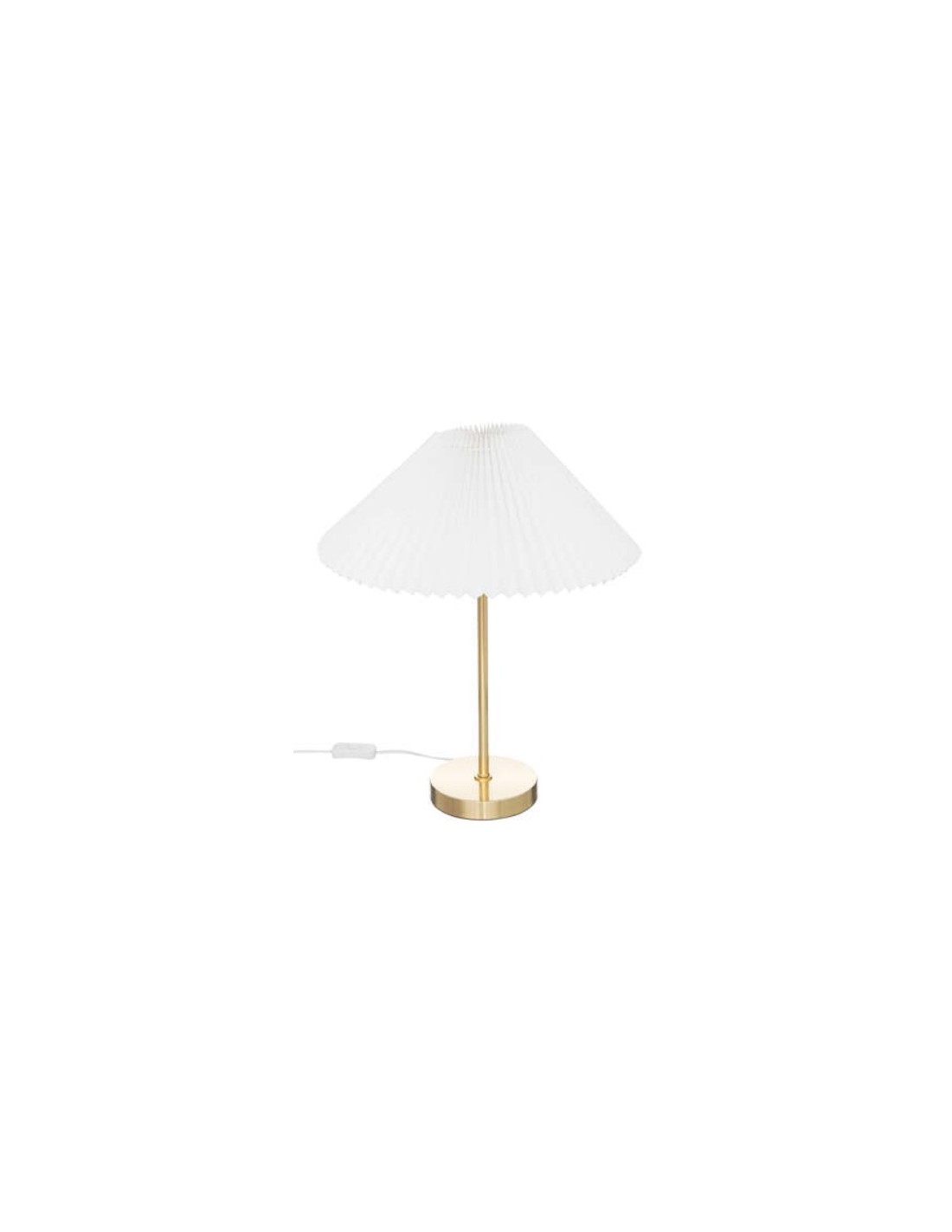 Atmosphera Lampada Jiling Metallo Dorato con Paralume Bianco H47 cm | shopincasa.it