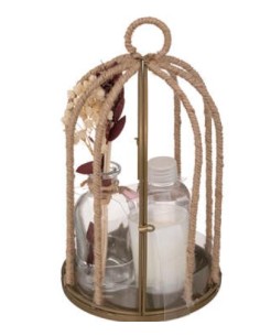 PROFUMATORI: vendita online Cofanetto regalo a gabbia Paola Fiori di lino D. 14 cm – Atmosphera in offerta