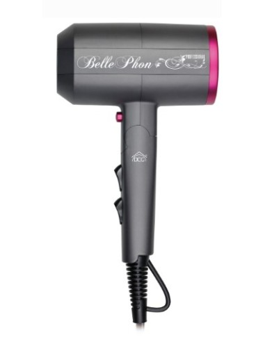 ASCIUGACAPELLI: vendita online Phon Professionale BELLE, Motore AC 1800-2200W, 2 Velocità, 3 Temperature, Impugnatura Pieghev...