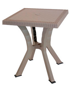 TAVOLO RIGOLETTO RATTAN RESINA 60X60X70CM TORTORA DIMAPLAST 2000 2