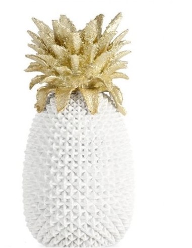 DECORAZIONE ANANAS 0130050 SURABAYA BIANCO H49,5CM