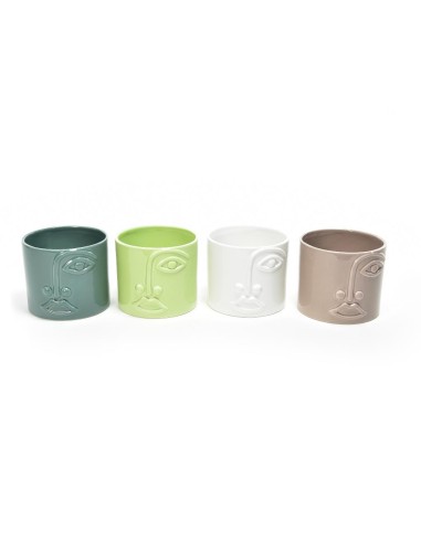 VASO 09091 VOLTO CERAMICA 14X12,5CM ASSORTITO su Shop in Casa