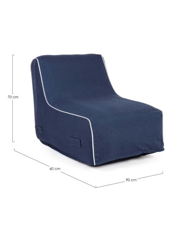 SEDIE E POLTRONE: vendita online Chaise Longue Gonfiabile Rihanna, beige, tessuto idrorepellente, UV resistente, sfoderabile,...