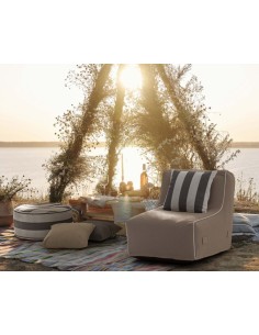 SEDIE E POLTRONE: vendita online Chaise Longue Gonfiabile Rihanna, beige, tessuto idrorepellente, UV resistente, sfoderabile,... 2